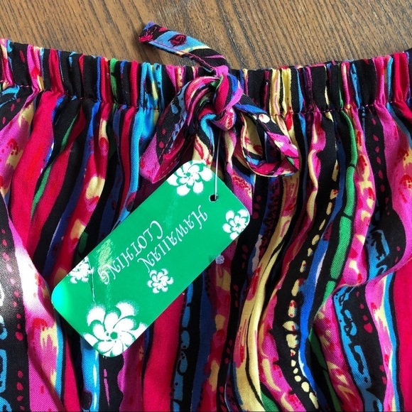 🎄 Hawaiian clothing romper shorts  colourful SZ S/M - Picture 3 of 9